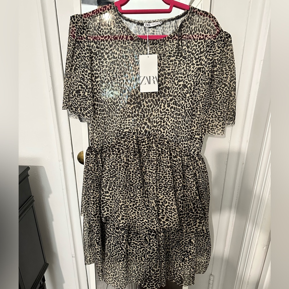 Zara leopard print dress